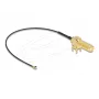 DeLOCK antenas kabelis SMA 90° PCB ligzda caurspraudnis 0.15 m I-PEX MHF1 melns zelts