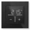 Homematic IP stikla sienas termostats ar CO₂ sensoru — melns, 230 V, IP20