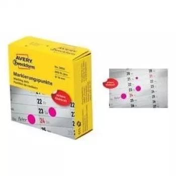 Avery Zweckform ETYKIETY ZF 3850 apaļas uzlīmes 10 mm rozā