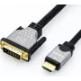 Video kabeļa adapteris ROLINE 11.04.5873 5m HDMI DVI melns sudrabs