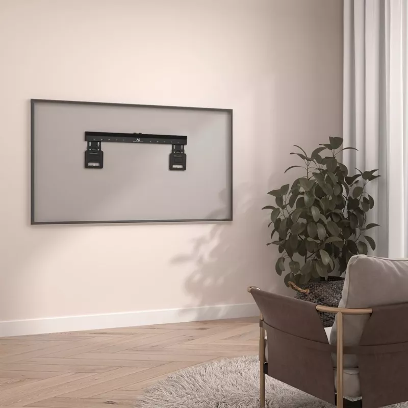 Maclean MC-481 Ultra plakans TV sienas stiprinājums 37-80 collu plakaniem un izliektiem televizoriem, līdz 75 kg, VESA 600x400