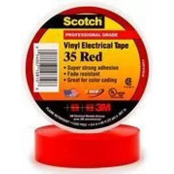 Izolācijas lente 3M Scotch™ 35 sarkana 20 m x 19 mm (SCOTCH35-19X20RD)