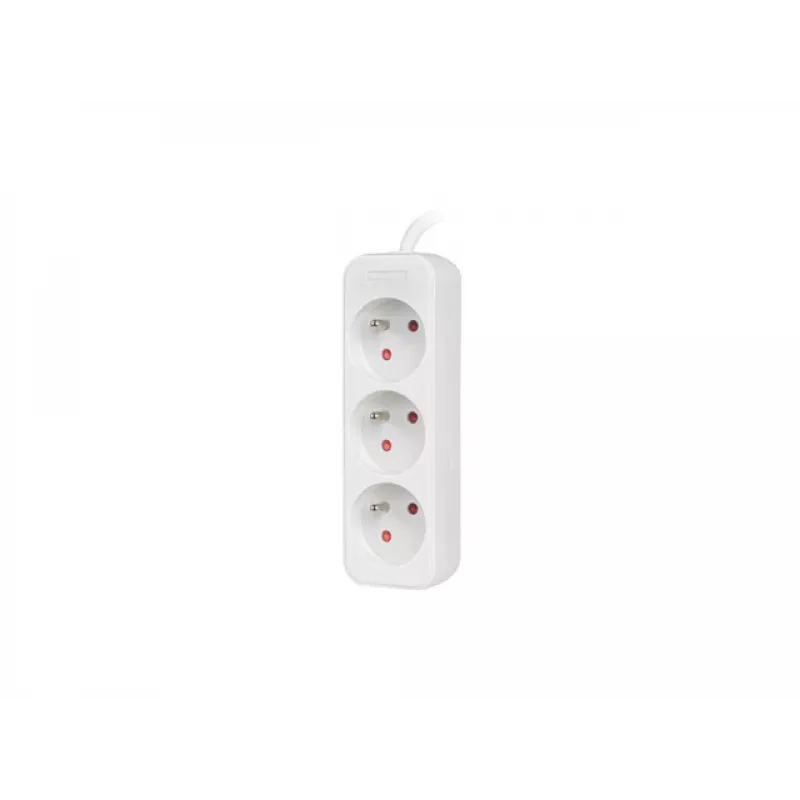 Lanberg PS0-03E-0150-W pagarinātājs ar 3 kontaktligzdām, balts