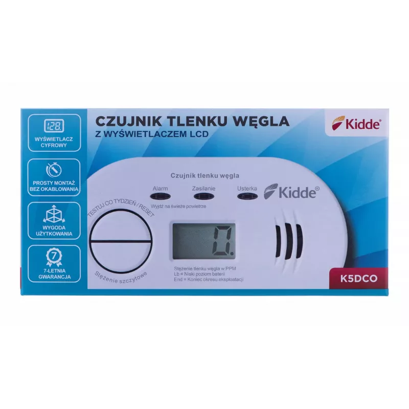 K5DCO Kidde oglekļa monoksīda detektors ar LCD displeju