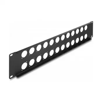 DeLOCK 88055 2U paneļa piederums 19 inch statīva montāžai, melns