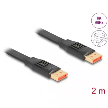 DeLOCK DisplayPort plakana lentes kabelis 8K 60 Hz 2 m