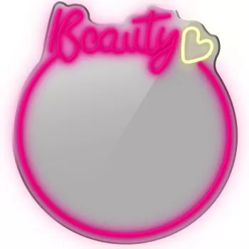 LED neon spoguļgaisma MANTA MASNL130PK Style Neon Lights BEAUTY, rozā akcents, dekoratīvs spoguļa apgaismojums
