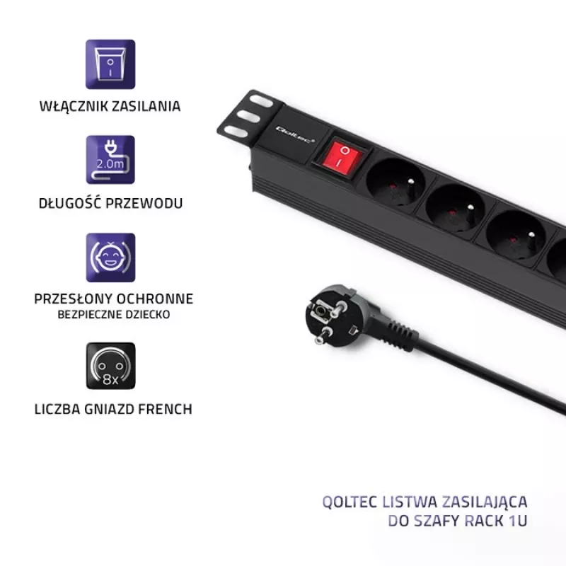 Barošanas bloks QOLTEC 54471 12V 2A kompakts dizains
