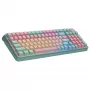 Mehāniskā tastatūra Cooler Master MK770, USB + RF bezvadu + Bluetooth, QWERTY franču, 99 taustiņi, RGB, tirkīza