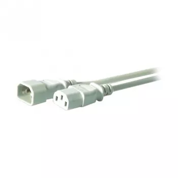 EFB-Elektronik EK507.3 pagarinātāja kabelis C14 180° – C13 180°, pelēks, 3.0 m, 3 x 1.00 mm²