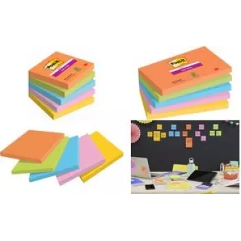 Post-it Super Sticky Notes Boost Collection lipīgās lapiņas, ekstra stipras, dažādas krāsas, 5 bloki (7100258933)