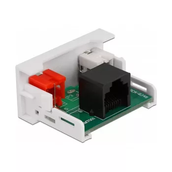 DeLOCK Easy 45 modulis 2 x RCA sievišķais uz RJ45 sievišķais ports 22.5 x 45 mm