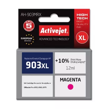 Activejet AH-903MRX tintas kārtridžs (HP 903XL T6M07AE nomaiņa; Premium; 12 ml; magenta)