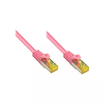 RJ45 savienojuma kabelis ar Cat.7 neapstrādātu kabeli un fiksatora aizsardzību (RNS®), S/FTP, PiMF, bezhalogēna, 600MHz, OFC, magenta, 1m, Good Connections® (8070R-010M)