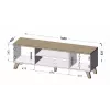 Cama TV stand LOTTA 160 2D2K wotan oak/mat Melns