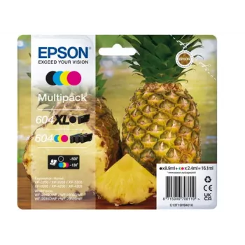 Epson 604XL oriģinālā tintes kasetne 4 gab. Augstas ietilpības (XL) melna, ciāna, fuksīna, dzeltena