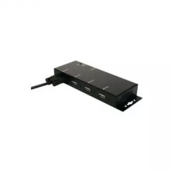 EXSYS EX-1166HMV 4 portu ārējais USB 2.0 centrmezgls metāla korpusā ar skrūvējamu stiprinājumu