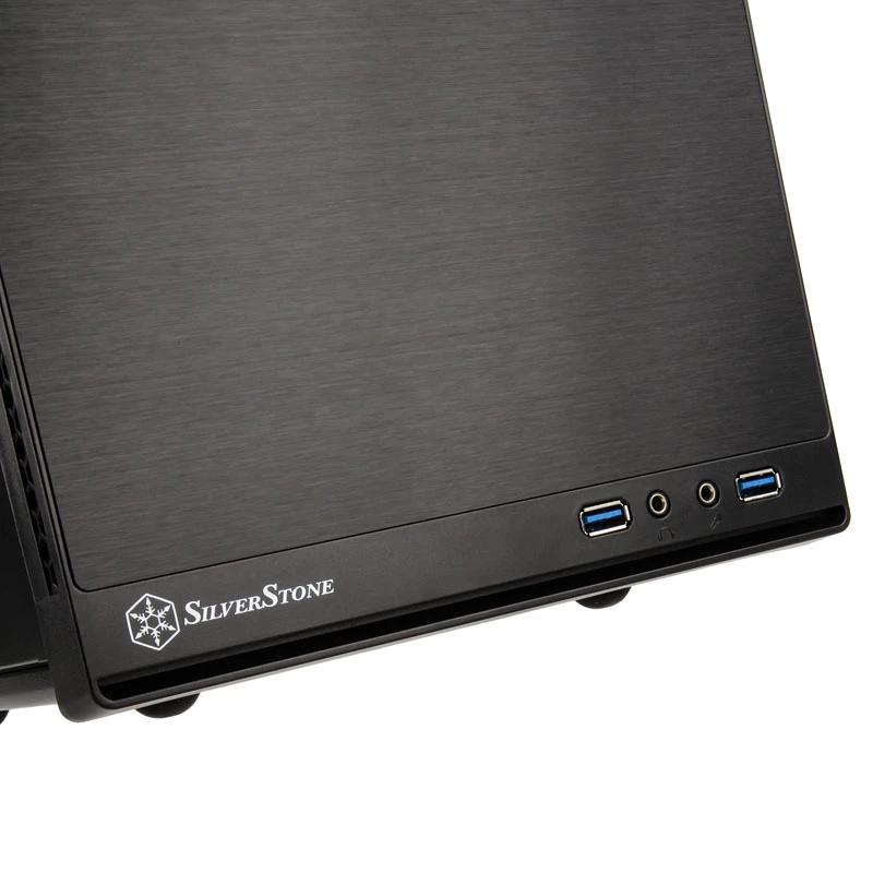 SilverStone SUGO 13 - Galddators - Mini-DTX - bez Barošanas Bloka (AT/PS/2) - Melns - USB/Audio (SST-SG13B-Q)