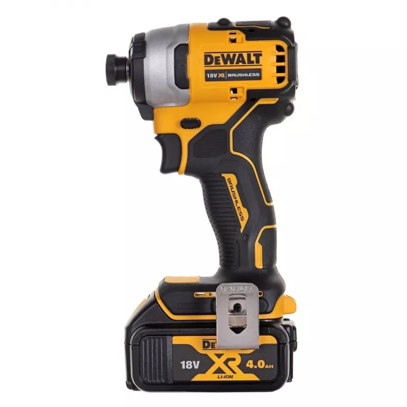Bezvadu instrumentu komplekts DeWalt DCK2062M2T — 18V, urbjmašīna DCD709 + triecienskrūvgriezis DCF809 1/4 collu, 2×4,0Ah akumulatori, TSTAK II kaste