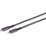 USB kabelis S/CONN 14-75007 USB 3.2 Gen 2 2m USB-C melns balts