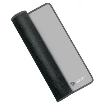Spēļu peles paliktnis SAVIO Turbo Dynamic S — Pelēks, 250×250 mm, 2 mm biezums, šūta neslīdoša gumijas pamatne