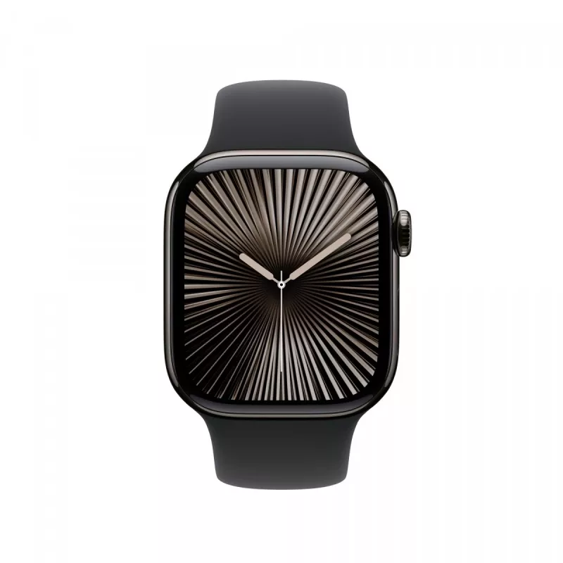 Apple MXLJ3ZM/A Sport Siksniņa Apple Pulkstenim, Melna, Fluorogumija