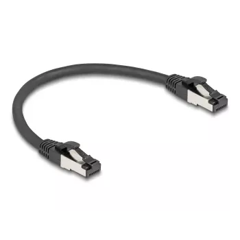 Tīkla kabelis DeLOCK 80566 RJ-45 Cat8.1 0,25 m Melns