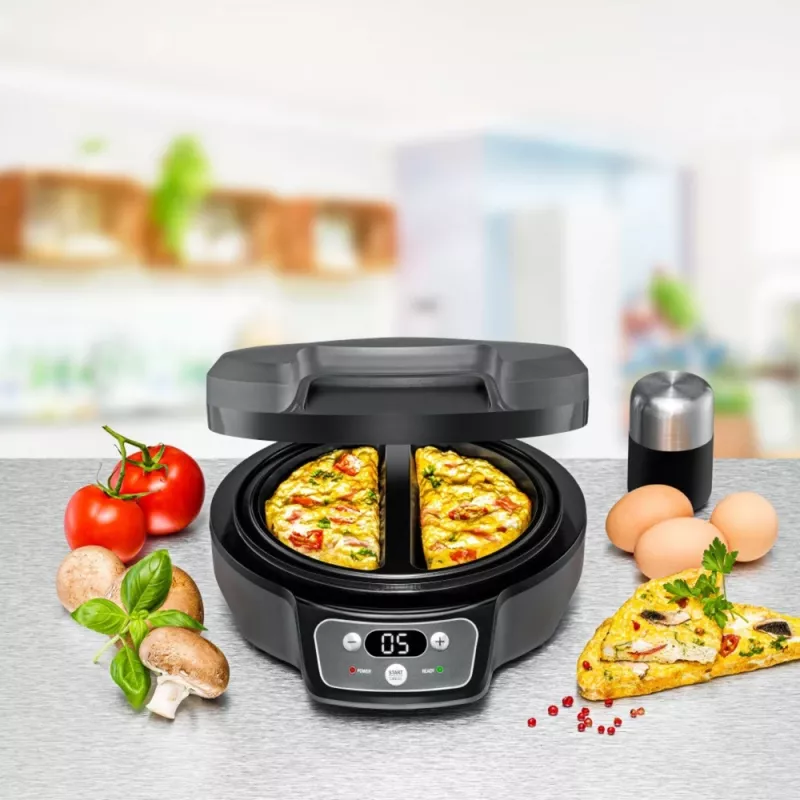 Omelett Chef OM 950, Sviestmaižu gatavotājs antracīts, 950 W