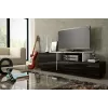Cama TV skapis SIGMA 3 180 melns/melns glancēts + biały