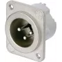 Neutrik NC3MD-LX-M3 pieslēgvietas piederums sudraba krāsā