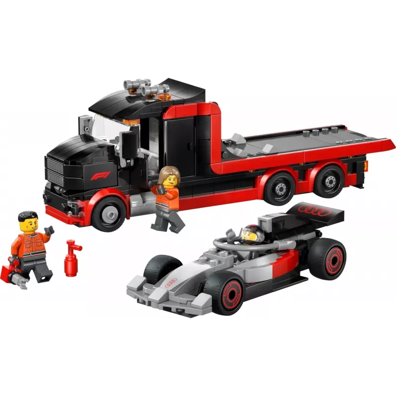 LEGO CITY 60493 F1 Displeja Kravas Automašīna ar Audi F1 Sacīkšu Auto