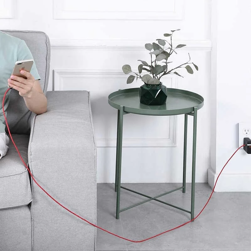 USB–Lightning kabelis Aukey CB-AL01 sarkans — neilona pīts, Lightning savienotājs Apple ierīcēm
