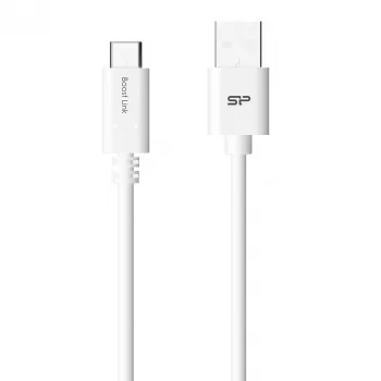 USB kabelis Silicon Power Boost Link PVC LK10AC 1m USB A - USB C balts