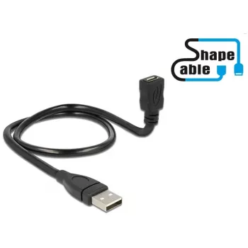 USB kabelis DeLOCK 0.5m USB2.0-A/USB2.0 Micro-B