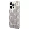 Karl Lagerfeld KLHCP14XLMNMS iPhone 14 Pro Max 6.7 cietais maciņš sudrabs / sudrabs Liquid Glitter Monogram