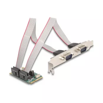 DeLOCK 95276 Iekšējais RS-232 adapteris Mini PCI Express zaļš