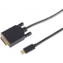 Video kabeļa adapteris S/CONN 10-58185 (DVI-D uz USB-C, 1,8 m)