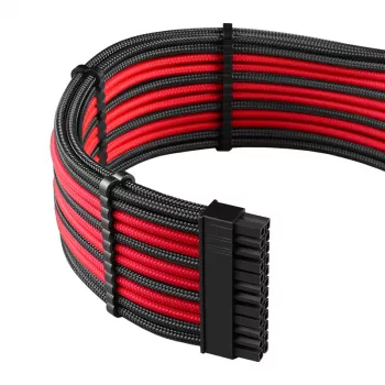 CableMod C-Series PRO RM Black Label barošanas kabeļu komplekts CM‑PCSR‑16P3KIT‑NKKR‑R — melni un sarkani pīti modulāri kabeļi