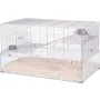 Būris ZOLUX Neolife 80 (model 205664GRI) pelēm un žurkām — 780×450×480 mm, plastmasa, stieņu atstatums 9 mm, ietver bļodu, pelēks