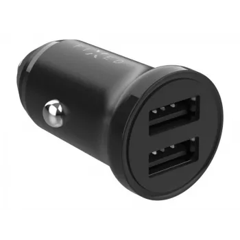 FIXED Divkāršs USB Auto Lādētājs 15W, Melns