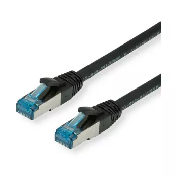 VALUE - Patch-Cable - RJ-45 (vīriešu) uz RJ-45 (vīriešu) - 10 m - SFTP, PiMF - CAT 6a - bez halogēna, veidots, bez aizķeršanās, dzīslots - Melns (21.99.1967)