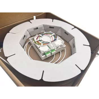 Optiskās šķiedras kabelis Helos FTTH pieslēguma komplekts SC-APC 2m Melns