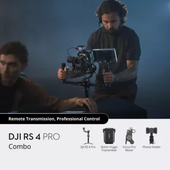 Rokas stabilizators kamerai DJI RS 4 Pro Melns Oglekļa šķiedra 360° panorāma
