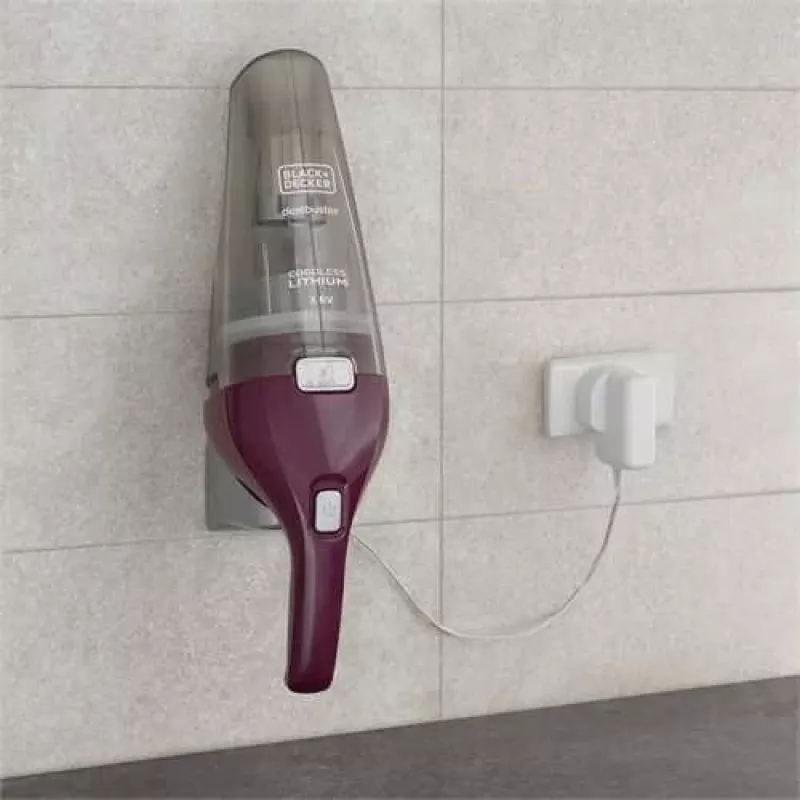 Black & Decker NVC115W rokas putekļsūcējs Pelēks, violets Bezmaiss