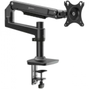 ONKRON MS75-B galda monitora stiprinājums 43.2–96.5 cm (17–38 collu) ekrāniem, skava/caurums, līdz 11 kg, VESA 75×75–100×100, augstuma regulēšana, grozāms un slīpums