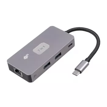 TB USB-C 7-in-1 adaptera centrs HDMI USB SD/TF RJ45 2.5 Gbps PD