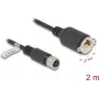 Tīkla kabelis DeLOCK M12 D-kodēts 4-pin sievišķais uz RJ45 Cat.5e 2 m melns