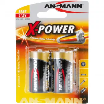 ANSMANN X-Power sārma baterija, (C), 2 gab. iepakojums (5015623), 7500mAh