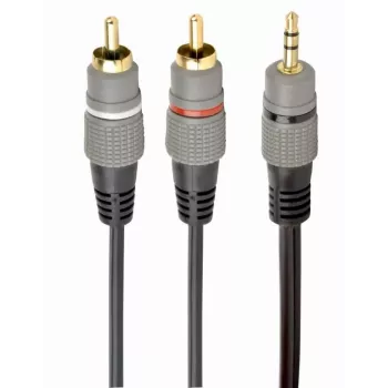 Audio kabelis 3.5 mm līdz 2 RCA 2.5 m/zeltīts CCA-352-2.5M GEMBIRD