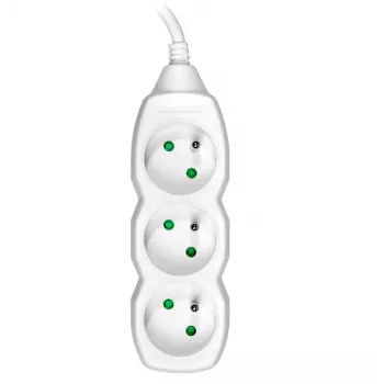 TRACER pagarinātājs PowerCord 1.5m 3 kontaktligzdas balts